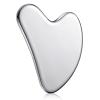 Nuanchu Stainless Steel Gua Sha Facial Tools Metal Guasha Tool for Face Body Jawline Shaper, Double Chin Reducer, Puffiness Reducing, Lymphatic Drainage Massager Skin Care Gift with Pouch(Silver) view 1