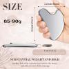 Nuanchu Stainless Steel Gua Sha Facial Tools Metal Guasha Tool for Face Body Jawline Shaper, Double Chin Reducer, Puffiness Reducing, Lymphatic Drainage Massager Skin Care Gift with Pouch(Silver) view 2