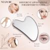 Nuanchu Stainless Steel Gua Sha Facial Tools Metal Guasha Tool for Face Body Jawline Shaper, Double Chin Reducer, Puffiness Reducing, Lymphatic Drainage Massager Skin Care Gift with Pouch(Silver) view 4