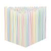 900 PC Striped Straight Straws 9" Plastic Disposable Cocktail Drinking Bar Party view 1