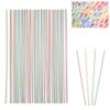 900 PC Striped Straight Straws 9" Plastic Disposable Cocktail Drinking Bar Party view 4