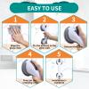 12'' Portable Grab Bars for Bathroom,Ultra Grip Dual Locking Shower Handles for Elderly,Safety Suction Grab Bars for Shower,Balance Assit Hand Rail Support,Injury,Senior,Kids(Gray, 12"-Pack of 2) view 4