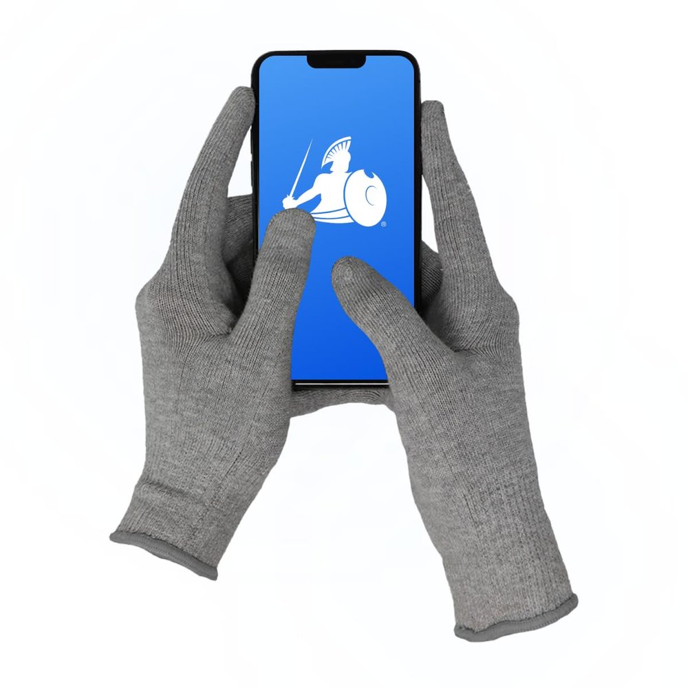 DefenderShield EMF Radiation Protection Gloves Computer & Cell Phone Gloves Touchscreen-Friendly Comfortable EMF Protection for Cell Phone Use Large Size, Anti-Odor & Anti-Static Material