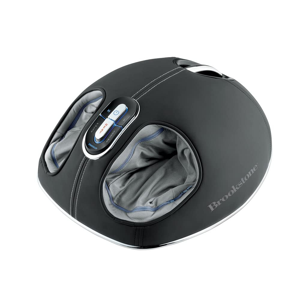 Brookstone Shiatsu Foot 3 Massage Programs with Heat, Air Compression, Deep Kneading, Grey