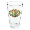 LOGOVISION Fun Breakfast Foods Pattern 16 oz Pint Glass, Tempered Glass, Printed Design & A Perfect Fan Gift | Great for Cold Beverages, Soda, Water view 1