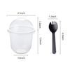 12oz Disposable Plastic Cups with Dome Lids (No Hole),50 pack Dessert Cups for Plastic Fruit, Ice Cream Cake and Mini Snack Bowls view 2