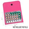 2 Pack Birth Control Pill Packet with 4" x 3" for Women Privacy Protection Contraceptive Medicine Holder Pink Sleeve Pouch Wallet view 3