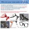 100 Pairs Soft Foam Nose Pads, Self Adhesive Nose Pads Anti-Slip Nosepads for Eyeglasses Sunglasses Reading Glasses, Comfortable and Protect The Makeup (Nude Color) view 2