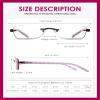 LOVIVY 3 Pack Rimless Reading Glasses for Women Blue Light Blocking Readers Tinted Edge Spring Hinge Pattern Print Arm Eyeglasses Mix 1.25 view 2