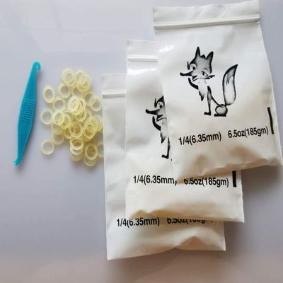 300 Pcs Amber Elastic Latex Braces 14 Orthodontics XX Heavy 6.5oz Dental Latex Bands Dreads Doll Hair Braids Horse Mane Tail Fix Tooth Gap Top Knots + 1 Free Placer