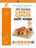 Carrot Ginger Sushi Wraps (5 Count)  Vegan, Gluten-Free, Plant-Based Low-Carb Wraps  Non-GMO, Paleo-Friendly Alternative for Sushi Wraps & Rolls view 1
