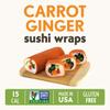 Carrot Ginger Sushi Wraps (5 Count)  Vegan, Gluten-Free, Plant-Based Low-Carb Wraps  Non-GMO, Paleo-Friendly Alternative for Sushi Wraps & Rolls view 3