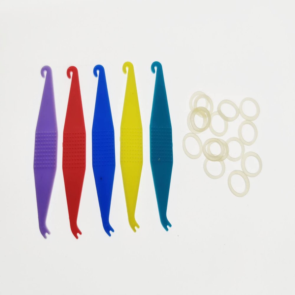 500 Pcs DentalSmile Amber Elastic Latex Braces 14 Orthodontics XX Heavy 6.5oz Dental Latex Bands Dreads Doll Hair Braids Horse Mane Tail Fix Tooth Gap Top Knots