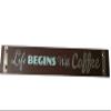 Greenbrier Coffee Bar Signs (Set of 2) But First.Cofee and Life Begins with Coffee Gift for Coffee Lovers, Coffee Bar Decor, Kitchen Decor view 1