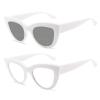 Cat Eye Bifocal Photochromic Reading Glasses with Magnification - Magnifying Computer Reading Glasses for Women (white, 175) view 1