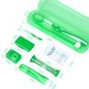 Annhua 8 Pcs Orthodontic Care Kit for Braces, Portable Braces Kit Cleaning Tools Tooth Pick Hygiene Set with Interdental Brush, Ortho Wax, Floss, Oral Mirror Included - Green view 2