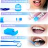 Annhua Braces Kit Cleaning 8 Pack for Orthodontic, Portable Tooth Cleaning Tools Family Oral Care Hygiene Set, Interdental Brush, Ortho Wax, Floss, Oral Mirror Included - Blue view 4