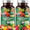 2-Pack N1N Premium Organic Green Superfood, Fruits & Veggies [28 Powerful Ingredients] Natural Supplement with Alfalfa, Beet Root & Tart Cherry for Energy, Immunity, Digestion, 120 Ct view 1