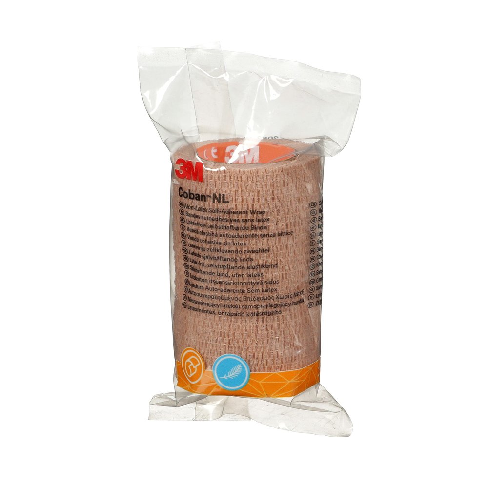 3M Coban NL Non-Latex Self-Adherent Wrap with Hand Tear, non-sterile, 3 in x 2 yd, 24 rolls/case, Individually packaged single-use length roll