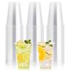 100 Pack 16 OZ Clear Plastic Cups, Cold Party Drinking Cups, Clear Disposable Cups Fruit/Ice Cream/Cupcake/Iced Cold Drinks view 1