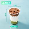 100 Pack 16 OZ Clear Plastic Cups, Cold Party Drinking Cups, Clear Disposable Cups Fruit/Ice Cream/Cupcake/Iced Cold Drinks view 2