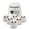 Wool Dryer Balls - Natural Fabric Softener, Reusable, Reduces Clothing Wrinkles and Saves Drying Time. Handmade Fair Trade No Lint Fabric Softener White (Pack of 6) view 1
