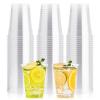 100 Pack 12 OZ Clear Plastic Cups, Cold Party Drinking Cups, Clear Disposable Cups Fruit/Ice Cream/Cupcake/Iced Cold Drinks view 1