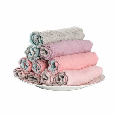 ASkinds 10 Pcs Microfiber Cleaning Cloth, Double Sided Ultra Absorbent Kitchen Towels Reusable Lint Free for Home Kitchen Dust and Dirty Car Cleaning