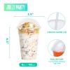 100 PACK 16 oz Clear Plastic Cups with Dome Lids, Disposable Dessert Cups, Parfait Cup for Ice Cream, Iced Cold Coffee Drinks, Cupcake, Fruit for Party view 2
