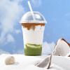 100 PACK 16 oz Clear Plastic Cups with Dome Lids, Disposable Dessert Cups, Parfait Cup for Ice Cream, Iced Cold Coffee Drinks, Cupcake, Fruit for Party view 3