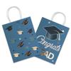 12 Pieces Graduate Gift Bags, Graduation Party Favor Gifts Wrapping Bags for Graduation Season Theme Party Supplies Decoration (Blue Gold) view 3