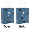 12 Pieces Graduate Gift Bags, Graduation Party Favor Gifts Wrapping Bags for Graduation Season Theme Party Supplies Decoration (Blue Gold) view 4