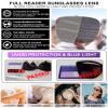 MARE AZZURO Cat Eye Reading Sunglasses Women Oversized Square Sunglasses Readers 0 1.0 1.25 1.5 1.75 2.0 2.25 2.5 2.75 3.0 3.5 (Black, 2.00) view 3