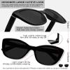 MARE AZZURO Cat Eye Reading Sunglasses Women Oversized Square Sunglasses Readers 0 1.0 1.25 1.5 1.75 2.0 2.25 2.5 2.75 3.0 3.5 (Black, 2.00) view 4