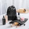 PALTERWEAR Smooth Satin Bags with Drawstring and Toggle for Delicate Items - Lingerie, Wigs, Shoes, Silk (Black, 7 x 9 inches) view 3