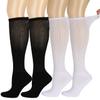 Athlemo Diabetic Socks for Men & Women, 4 Pairs, Knee High, Black & White, Size M (9-11), Unisex Adult, Health-Conscious or Active view 1