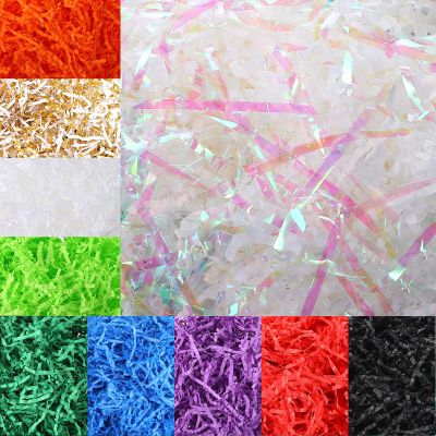 Zonon 10 Pack 300g Crinkle Cut Paper Shred Filler for Packing and Empty Basket Filler, Raffia Tissue Paper Stuffers Gift Boxes for Wrapping Party Supplies(Multiple Color)