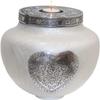 hlc Cremation Urns for Human Ashes Adult - - Keepsake urn - Display at Home - Large Funeral Urn - Modern Beautiful Memorial Urn - White Candle Cremation Urn view 1