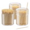 Comfy Package [1500 Count] Bamboo Toothpicks Wood, Round Double-Pointed Tooth Picks Wooden - Toothpicks for Appetizers, Fruits and Teeth Cleaning view 1