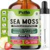 Pella Nutrition Sea Moss Drops with Bladderwrack  4X Faster Absorption Than Irish Sea Moss Gel Superfood, Gummies, and Capsules  Digestive & Immune Support Supplement (Strawberry Lime, 60mL) view 1