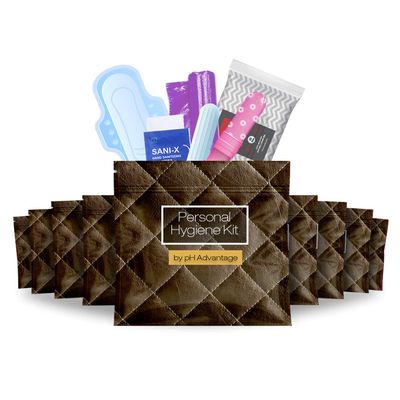 Brown Style Menstrual Kit All-in-One 10 Pack | Convenience on The Go | Period Kit Pack for Travelling, Tweens & Teenagers or just When Youre Out | Individually Wrapped Feminine Hygiene Product