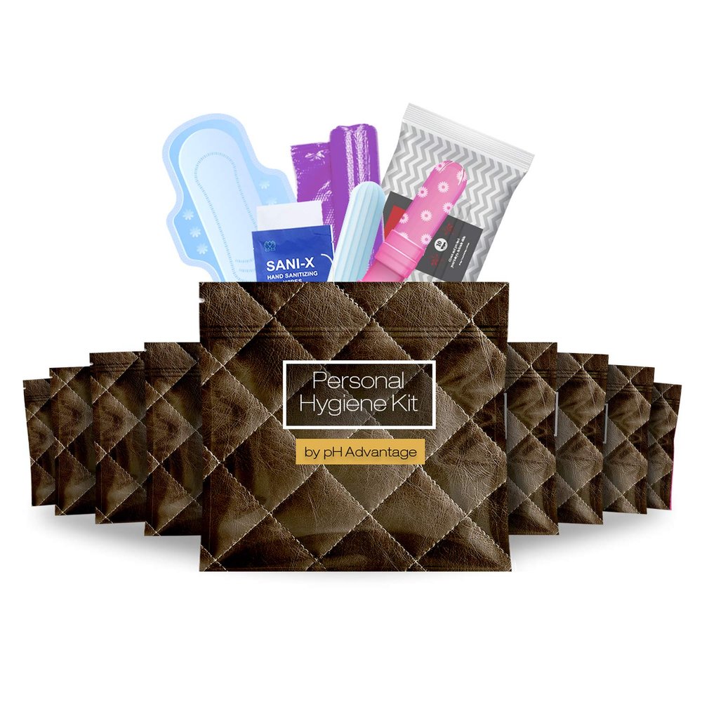 Brown Style Menstrual Kit All-in-One 10 Pack | Convenience on The Go | Period Kit Pack for Travelling, Tweens & Teenagers or just When Youre Out | Individually Wrapped Feminine Hygiene Product