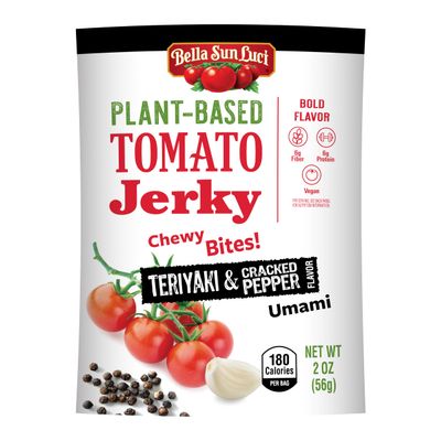 Bella Sun Luci Plant-Based Tomato Jerky-Teriyaki Cracked Pepper