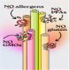 Sorbos Edible Straws, Flavor Mix Variety, Chocolate, Lemon, Lime, Strawberry, Individually Packaged, No PFAS, No Allergens, No Gluten, 7.4 inches long (Pack of 200) view 4
