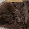 Aldwin Ostrich Feather Duster, 16 inch Ostrich Feather Duster with Wood Handle Reusable, Fluffy Natural Genuine Handheld Feather Duster for Cleaning Supplies, Home, Car, Office view 3