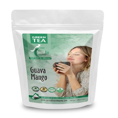 SpecialTea Company Guava/Mango Green Tea - Pyramid Sachets