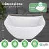 PARTY BARGAINS 128 oz White Square Plastic Bowls, 1-Pack  Extra Extra Large Disposable Heavy-Duty Party Serving Bowls for Catering & Buffets view 2