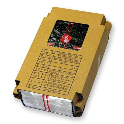 Myungga, Onigiri Rice Ball Triangle Sushi Seaweed Wrappers Nori set, (100sheets 32pack)