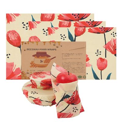 du hui shop Organic Beeswax Food Wraps - Reusable Bees Wax Paper Wrap, Natural Organic Bees Wax Wraps for Sustainable Reusable Food Storage (Color : Pink)