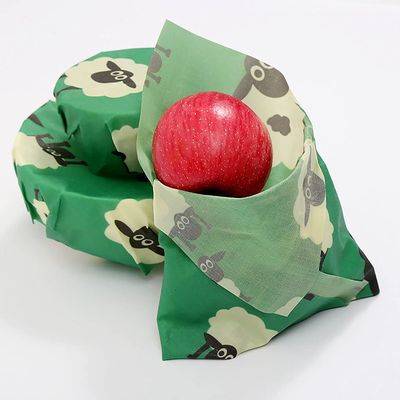 du hui shop Organic Beeswax Food Wraps - Reusable Bees Wax Paper Wrap, Natural Organic Bees Wax Wraps for Sustainable Reusable Food Storage (Color : Green)
